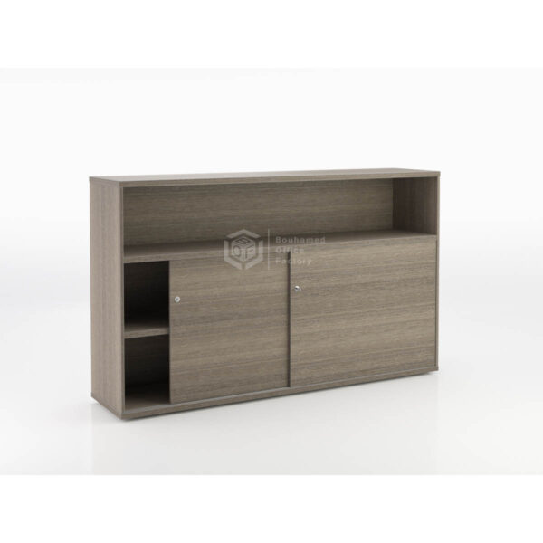 Armoire mi-haute portes coulissantes mixte REMUS  avec niche