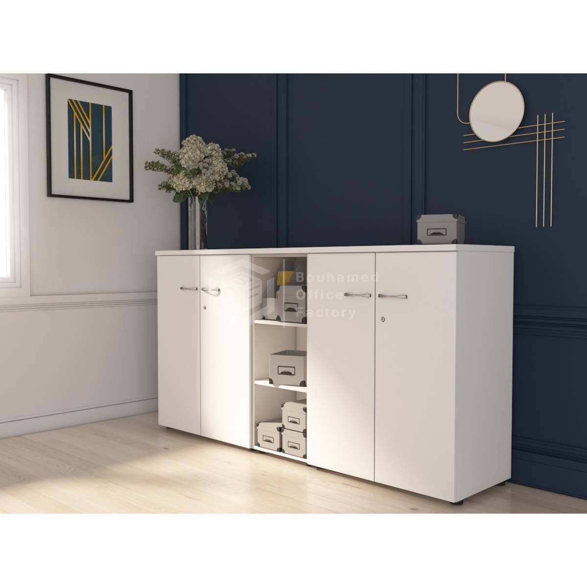 BLOC D'ARMOIRES BASSES PORTES BATTANTES4