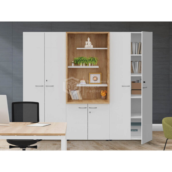 Armoire haute portes battantes GARANCE avec alcôve