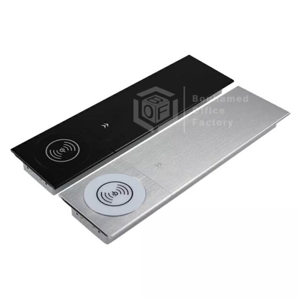 Prise multifonctionnelle murale pour meubles, prise coulissante avec chargeur sans fil USB et réseau